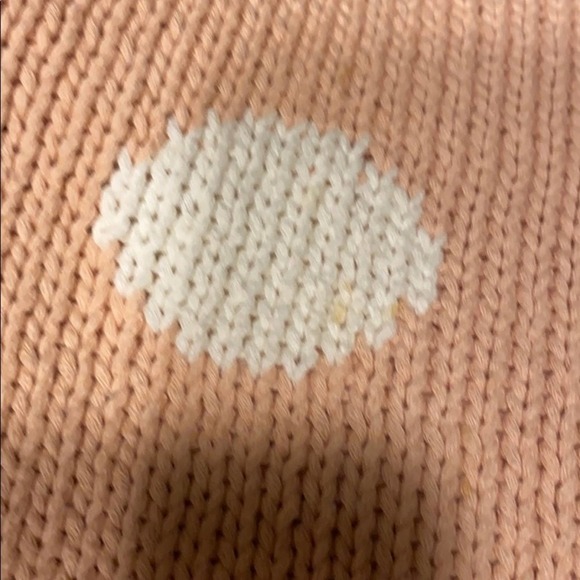 GARNET Hill Blush Pink And White Polka Dot Sweater - Picture 5 of 6